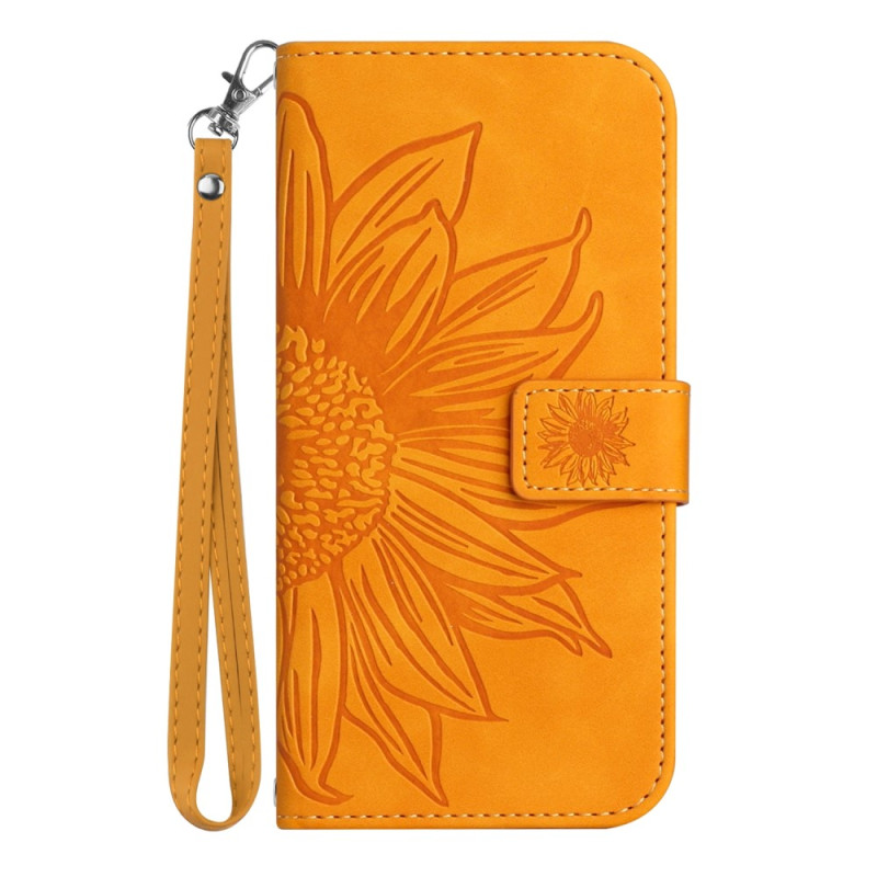 Capa com cordão para Samsung Galaxy S23 FE Sunflower