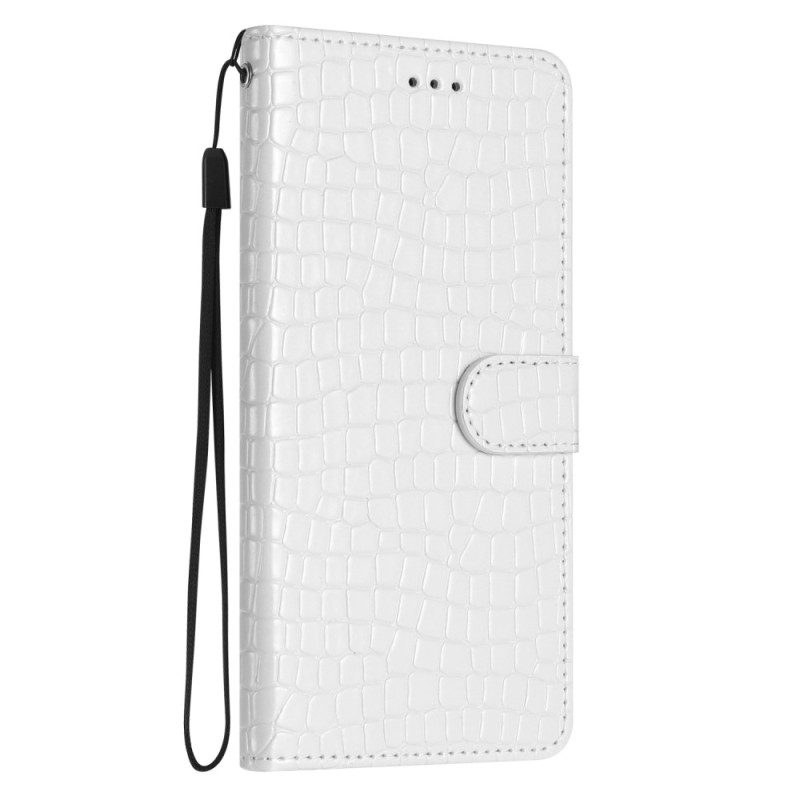 Capa estilo crocodilo para Samsung Galaxy S23 FE com correia