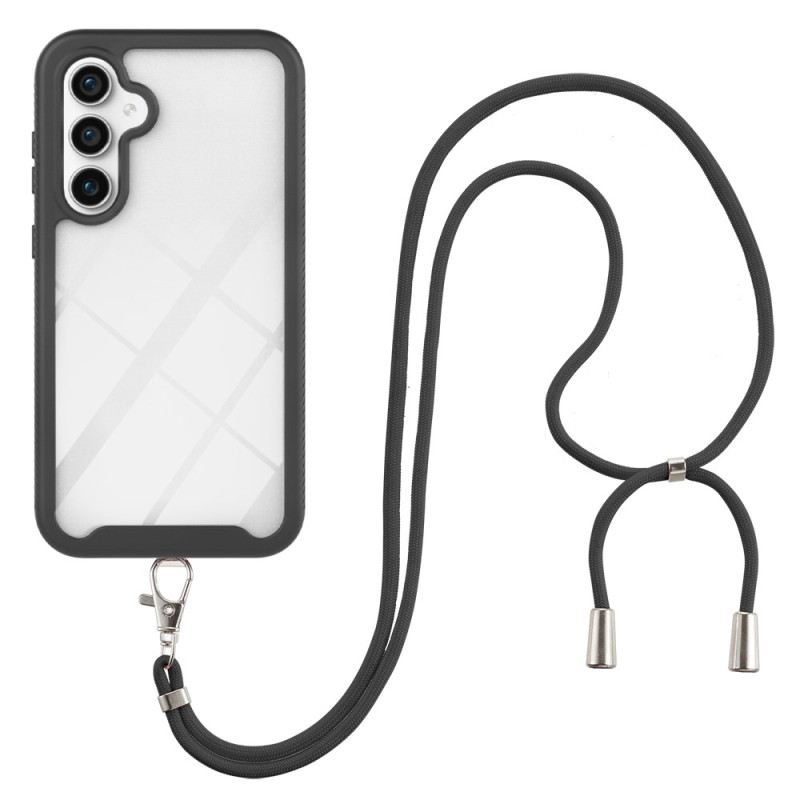 Capa transparente para Samsung Galaxy S23 FE com cordão de segurança