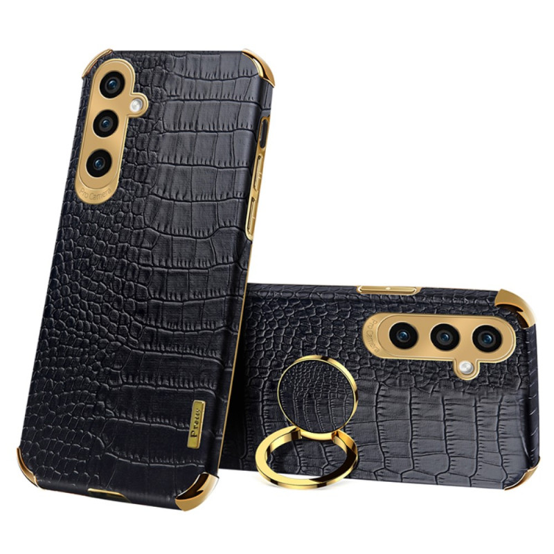 Capa com efeito crocodilo e anel para Samsung Galaxy S23 FE