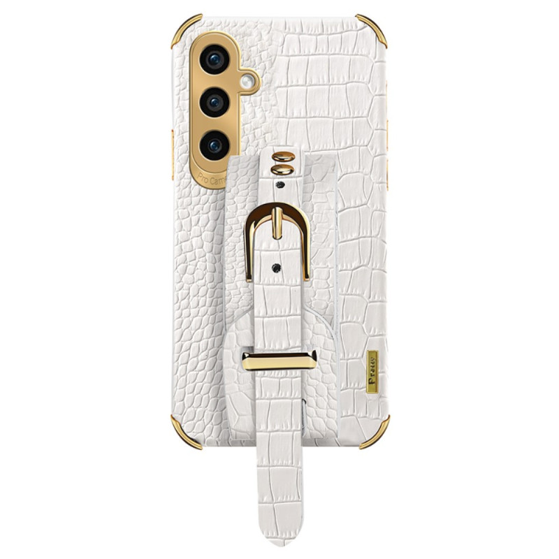 Capa estilo crocodilo para Samsung Galaxy S23 FE com alça de suporte