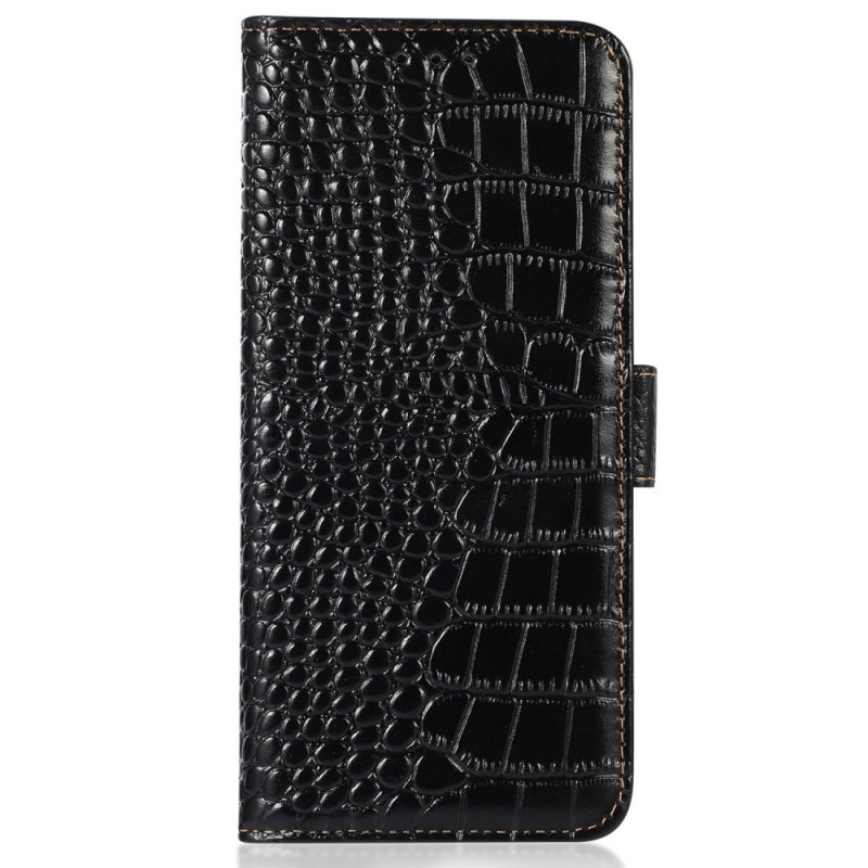 Capa estilo crocodilo RFID para Samsung Galaxy S23 FE