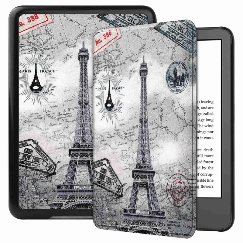 Capa para Kindle 11 (2022) Vintage Torre Eiffel