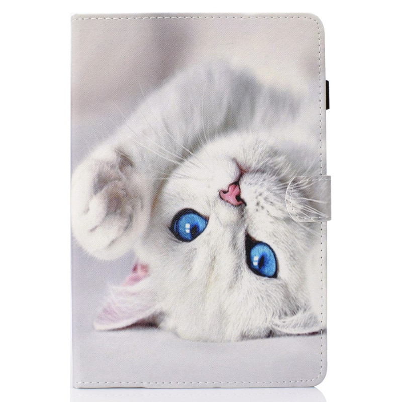 Capa para Kindle 11(2022) Gato branco com olhos azuis