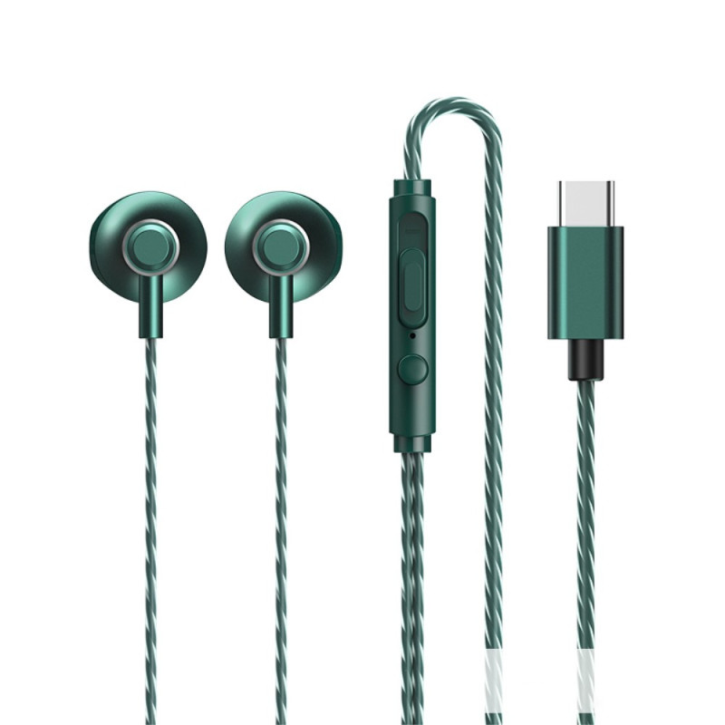 Auricular
 com cordão
s com microfone tipo C