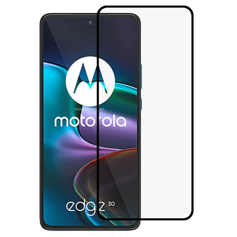 Proteção de vidro temperado de contorno preto para Motorola Edge 30