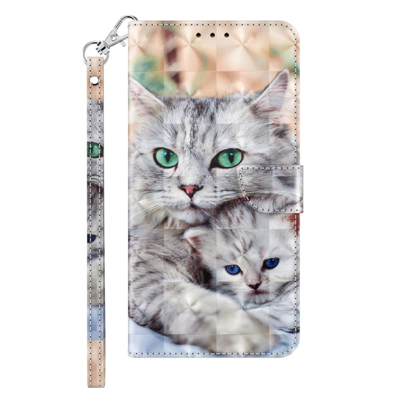 Capa Xiaomi 13T / 13T Pro White Cats com correia