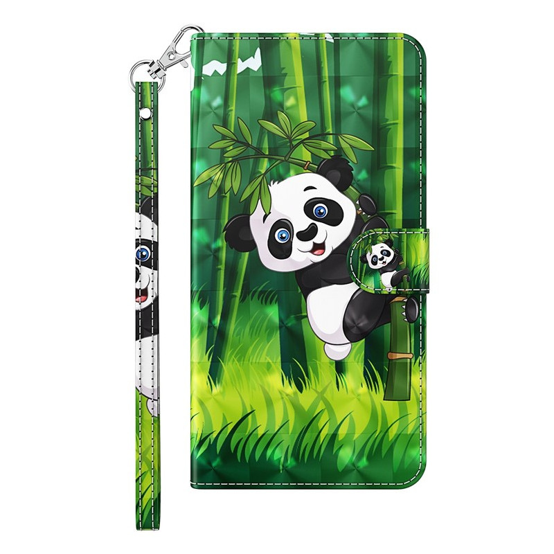 Capa para Moto G14 Panda Bamboo com alça