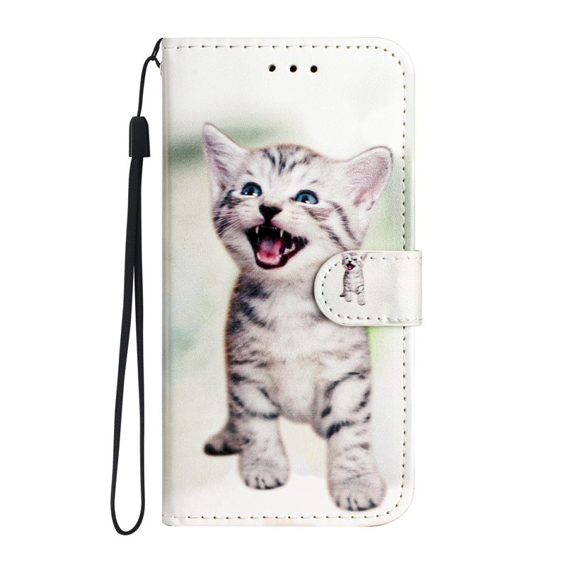 Capa para Moto G14 Funny Kitten Strap