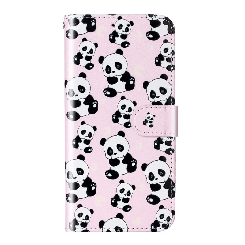 Capa com fita adesiva com padrão de panda para Moto G14