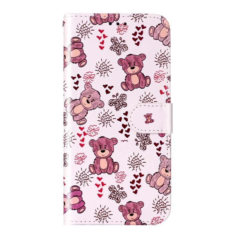 Capa Teddy Bear para Moto G14 com correia