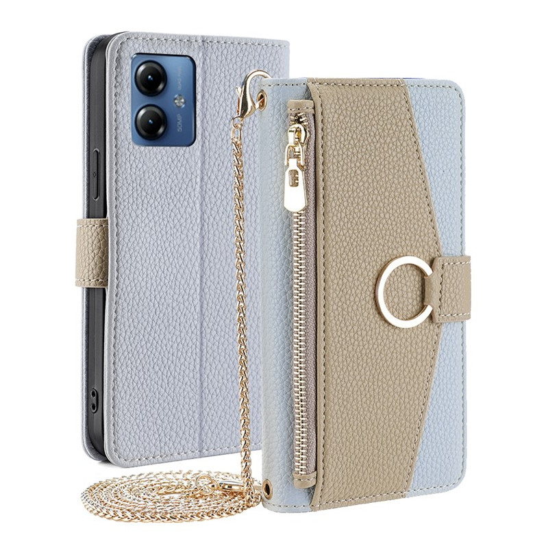 Capa espelhada para Moto G14 com alça de ombro