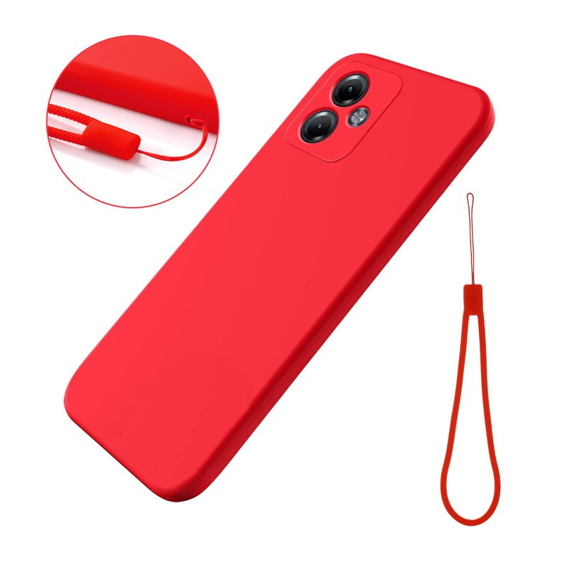 Capa de silicone com cordão para Moto G14 Liquid