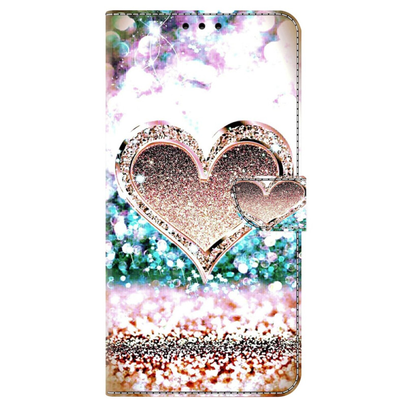 Capa coração de diamante rosa para Samsung Galaxy S24 5G