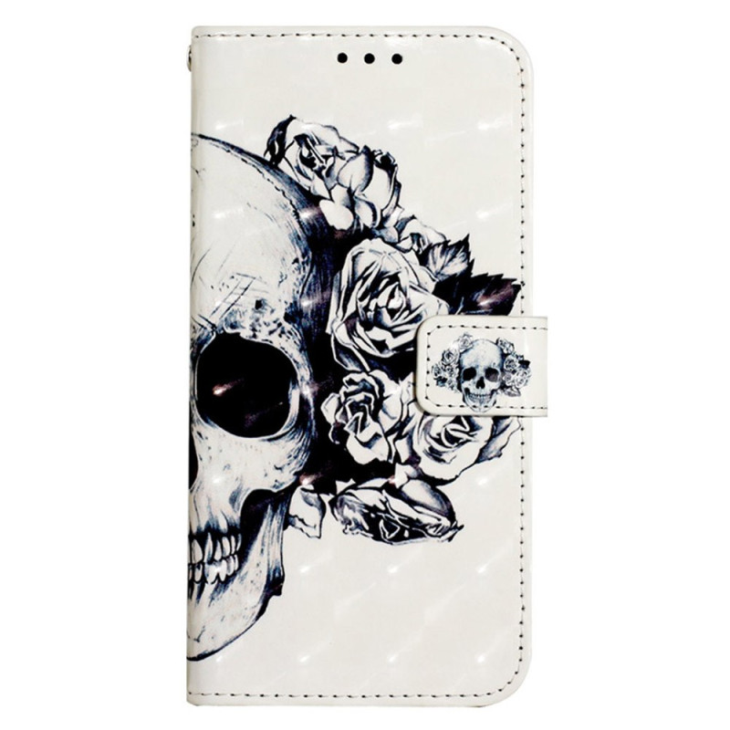 Capa para Samsung Galaxy S24 5G Flower Skull Strap
