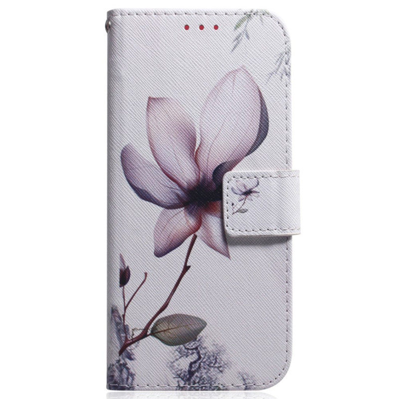 Capa de flores cor-de-rosa para Samsung Galaxy S24 5G