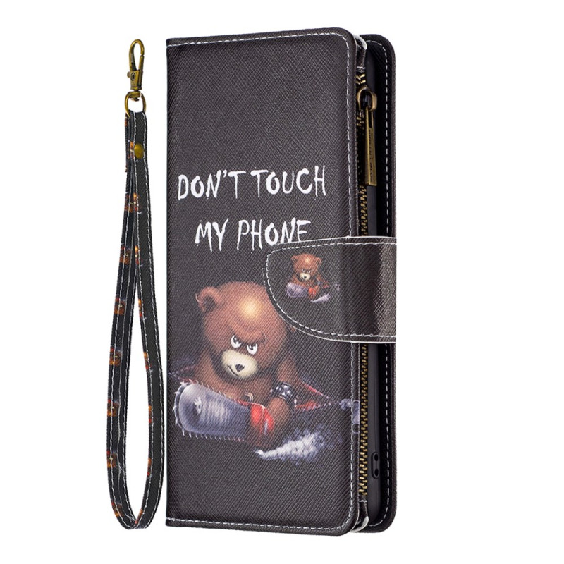 Capa para carteira Samsung Galaxy S24 5G Cordão
 de urso perigosa