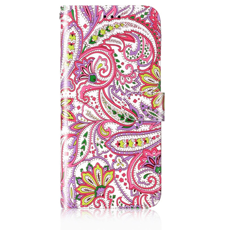 Capa de banda floral cor-de-rosa para Samsung Galaxy S24 5G