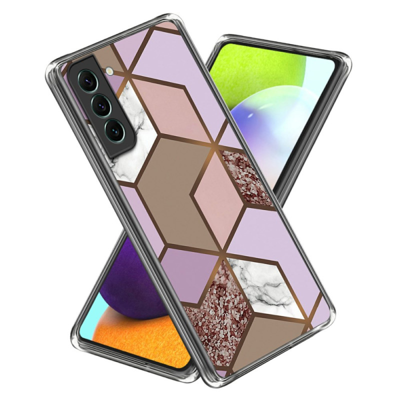 Capa para Samsung Galaxy S24 5G Padrão mármore Geometria abstrata