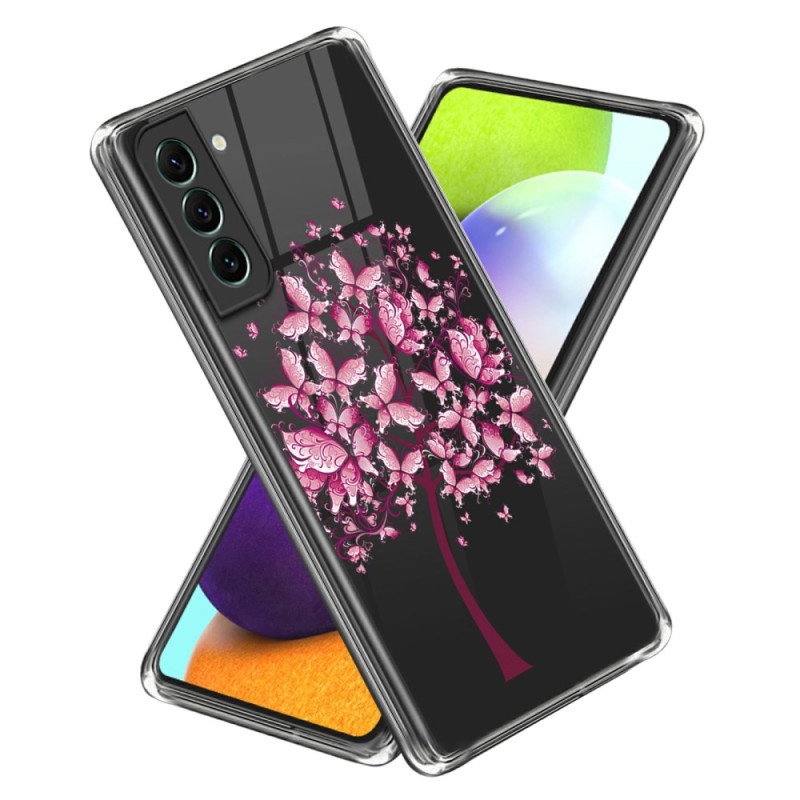 Capa transparente Samsung Galaxy S24 5G Flores cor-de-rosa