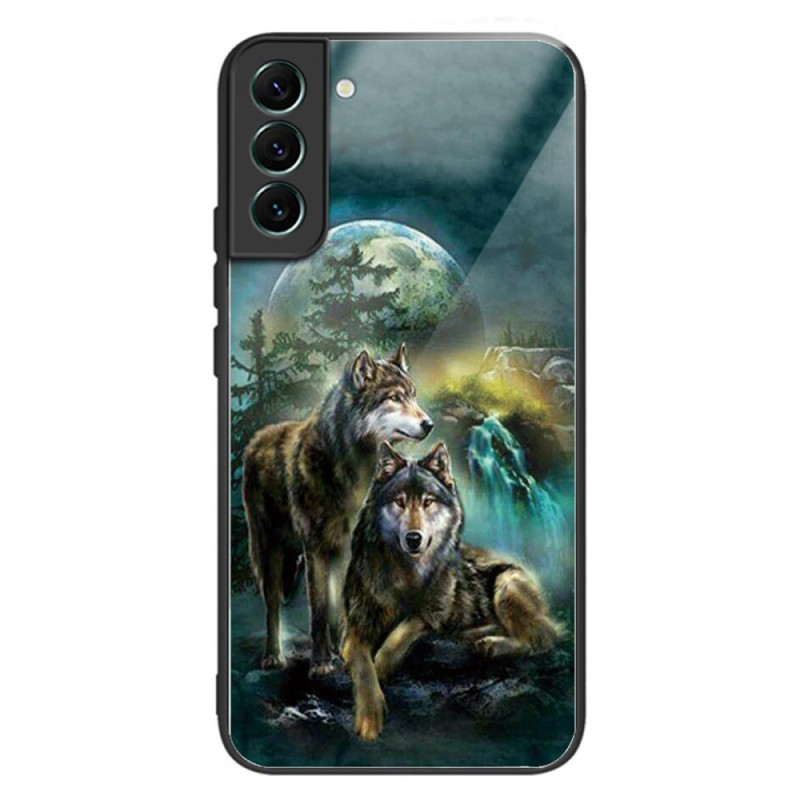 Capa de vidro para Samsung Galaxy S24 5G Hardcover Wolf