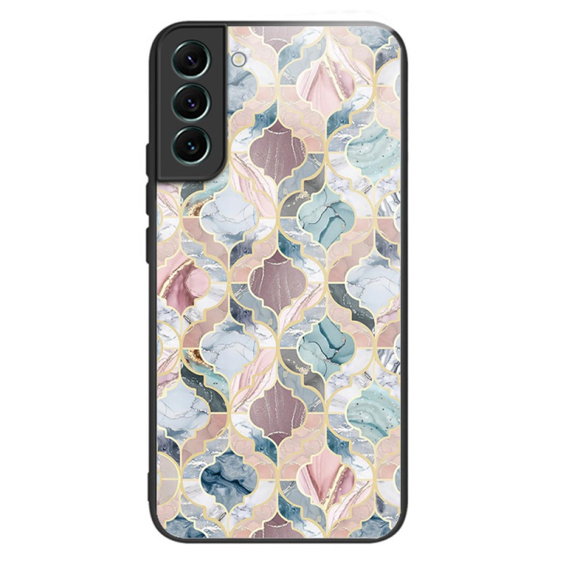 Capa de vidro temperado para Samsung Galaxy S24 5G Mármore Pastel