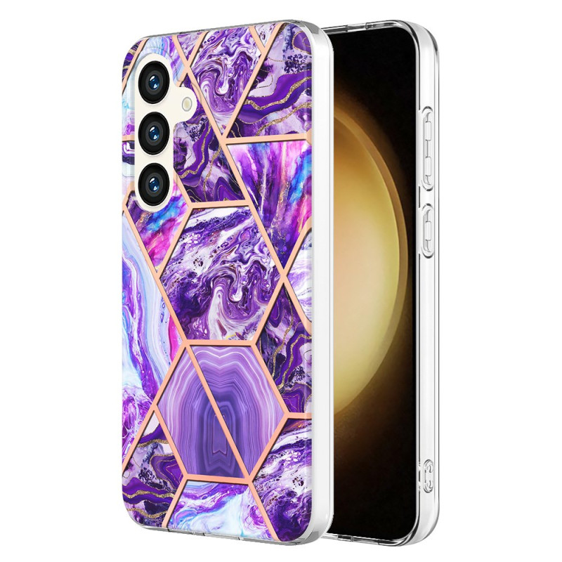 Capa geométrica em mármore para Samsung Galaxy S24 5G