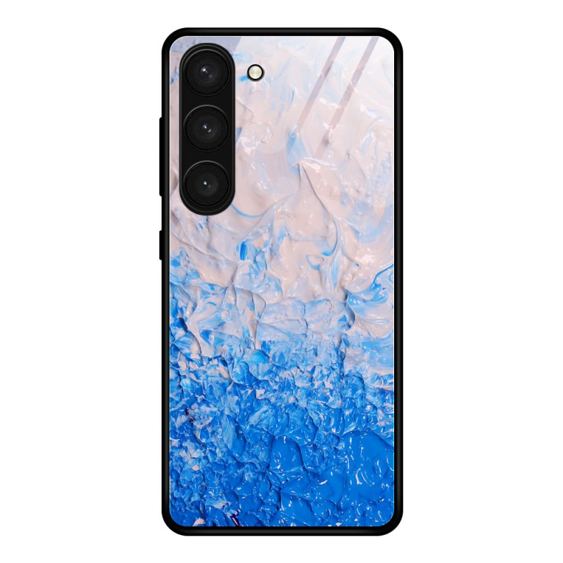 Capa para Samsung Galaxy S24 5G em vidro temperado com padrão de mármore