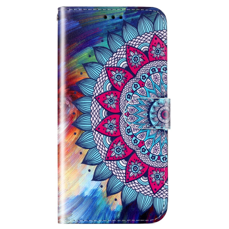 Capa para Moto G84 5G com fita adesiva e flor de mandala