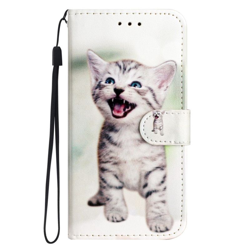 Capa para Moto G84 5G Funny Cat Strap