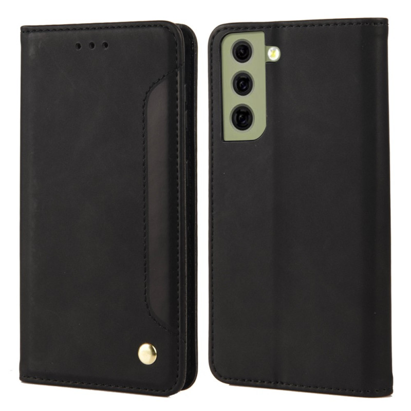 Capa Flip Cover Samsung Galaxy S21 FE Faux Leather Classic