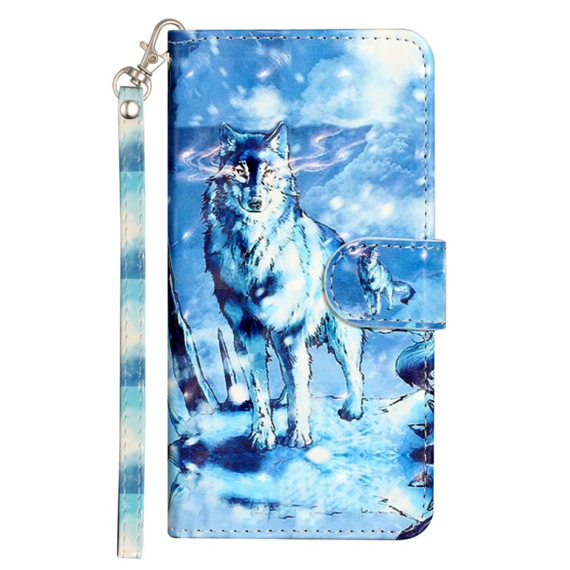 Capa para Moto G84 5G Snow Wolf Strap