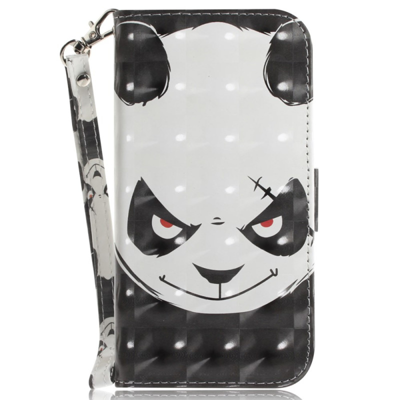 Capa com fita adesiva para Moto G84 5G Angry Panda