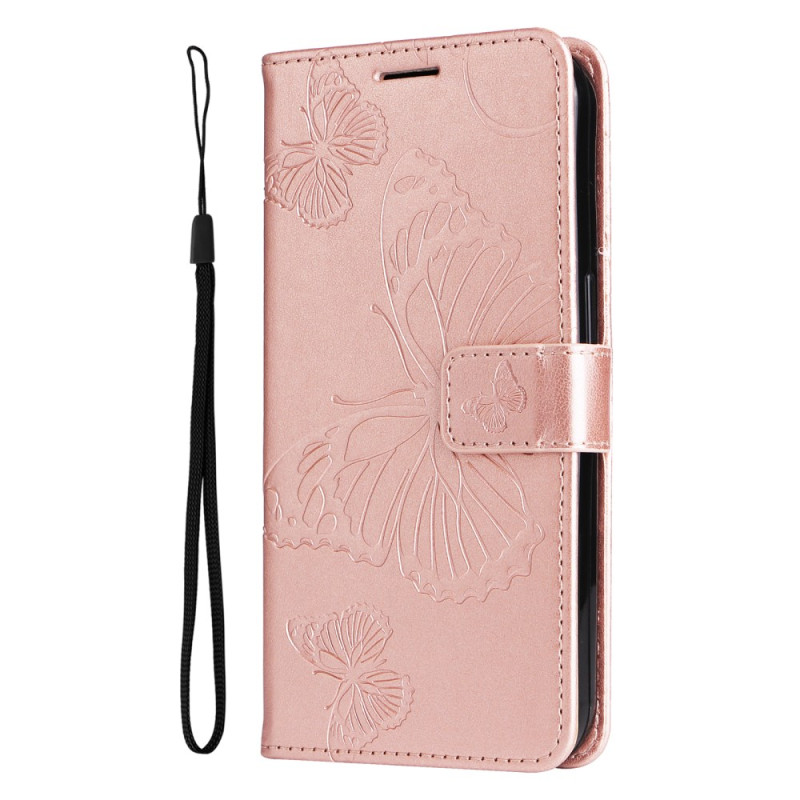 Capa com cordão para Motorola Moto G84 5G Giant Butterflies