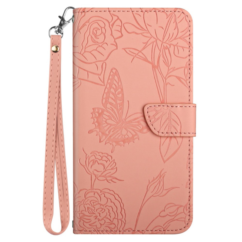 Capa com fita adesiva para Moto G84 5G Butterflies