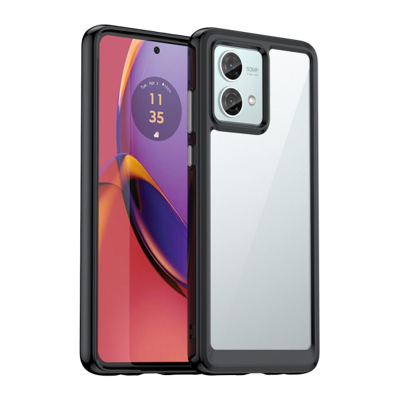 Capa híbrida para Moto G84 5G com rebordos coloridos