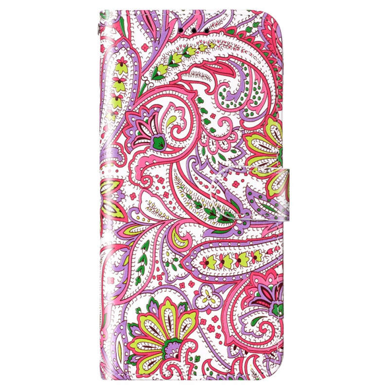 Capa floral com alças para Moto G54 5G