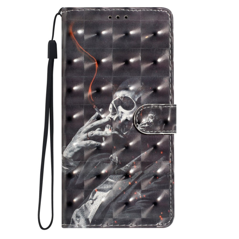 Capa para Moto G54 5G Smoking Skeleton Strap