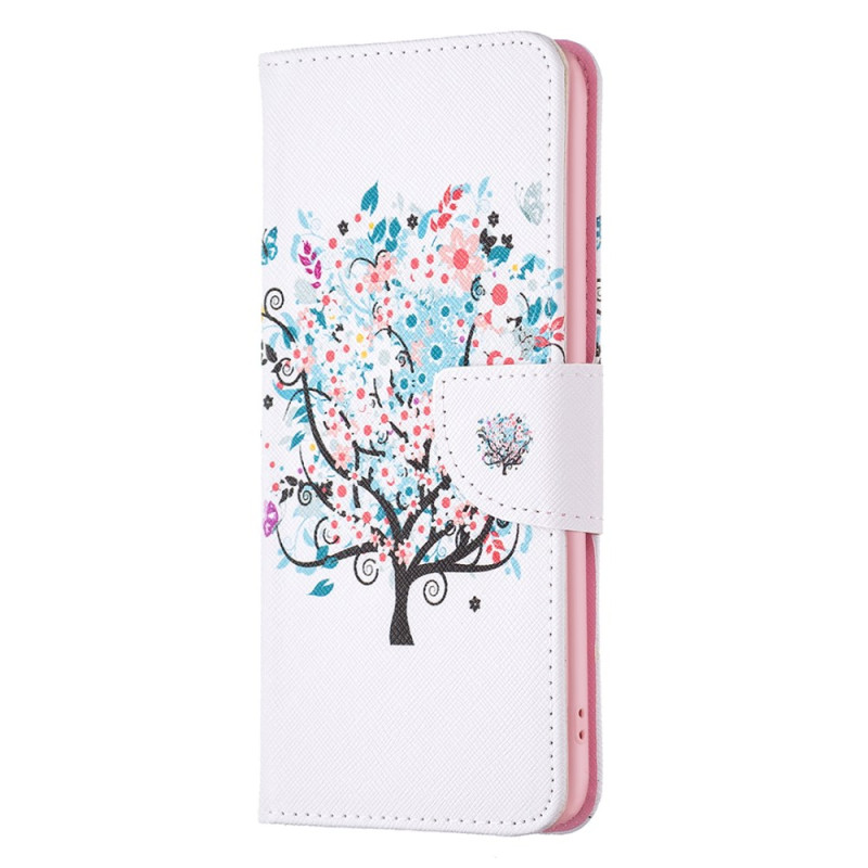 Capa para Moto G54 5G em forma de árvore de flores