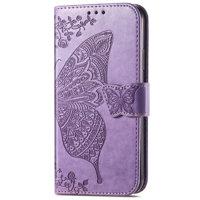 Capa para Moto G54 5G com bracelete em forma de borboleta barroca