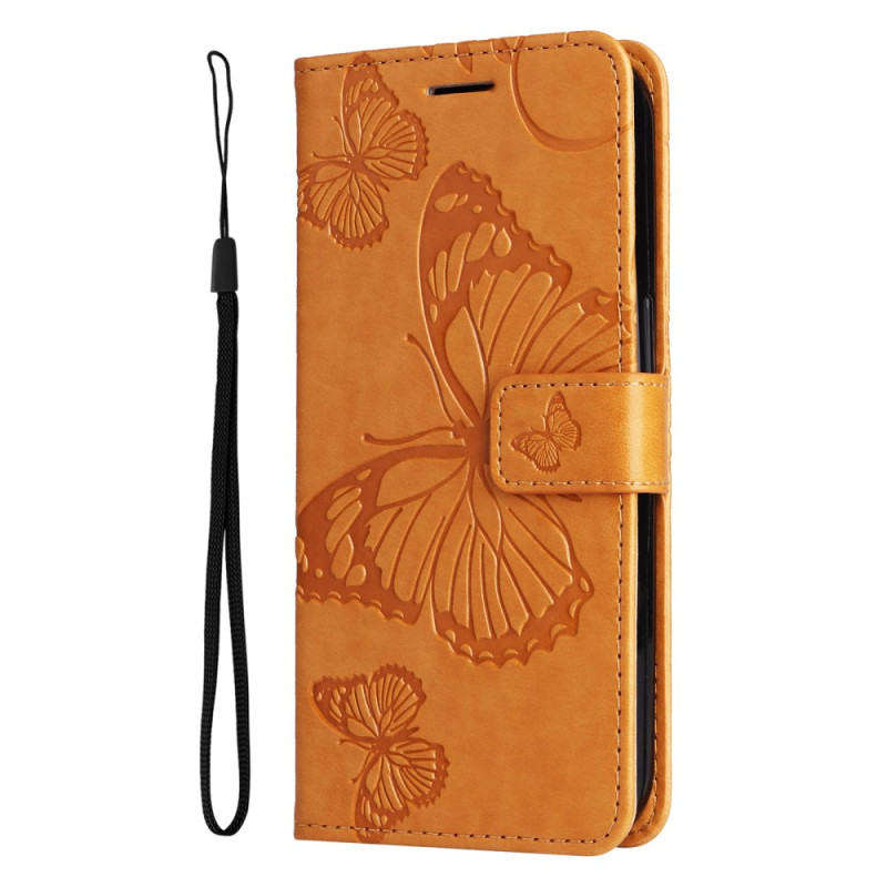 Capa com fita adesiva para Moto G54 5G Giant Butterflies