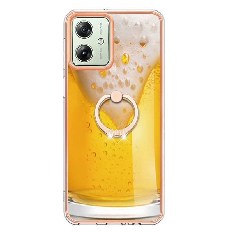 Capa para Moto G54 5G Suporte para Anel de Cerveja