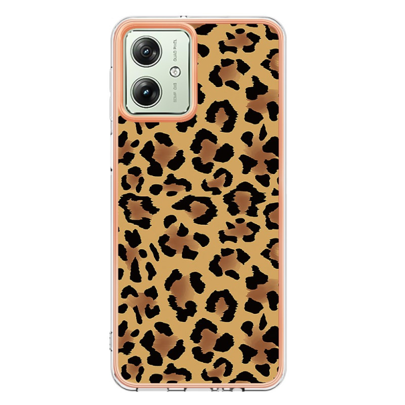 Capa com estampa de leopardo para Moto G54 5G