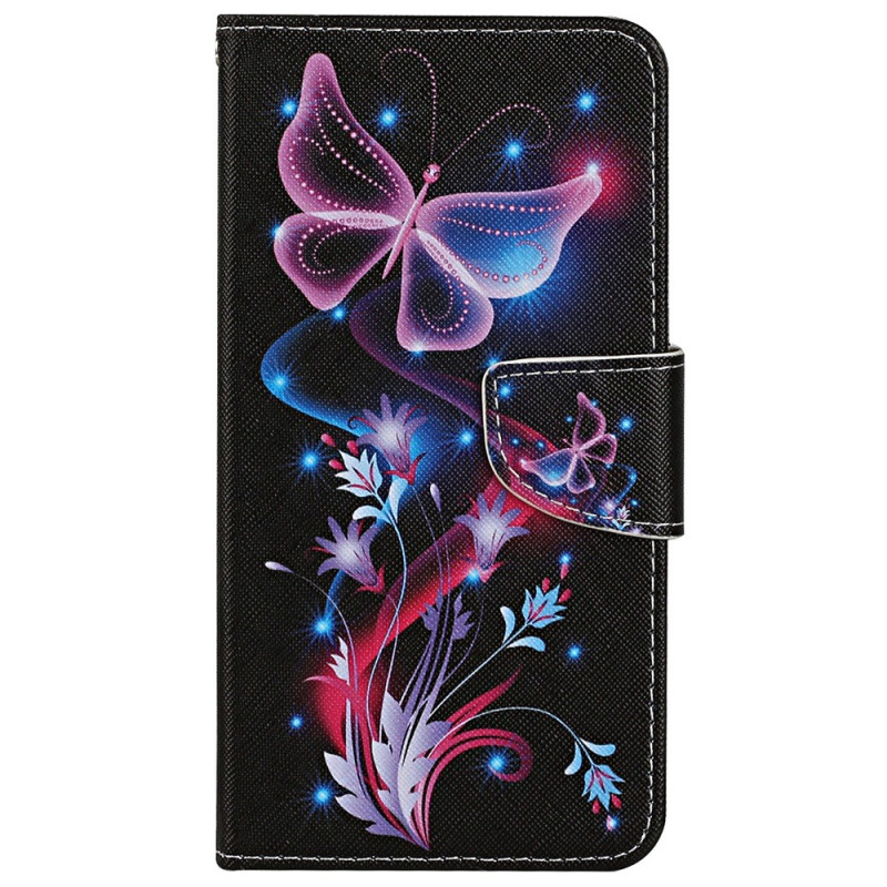 Capa Xiaomi Redmi 13C 4G/5G/Poco C65 Butterflies in the Night com correia