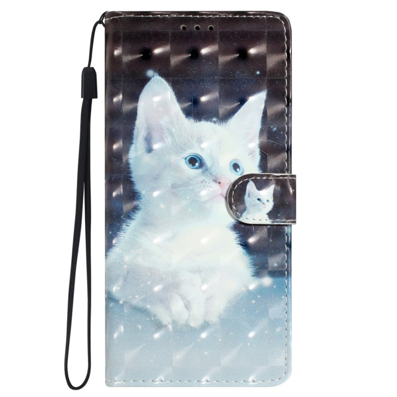 Xiaomi Redmi 13C / Poco C65 Capa
 branco com alça para gato