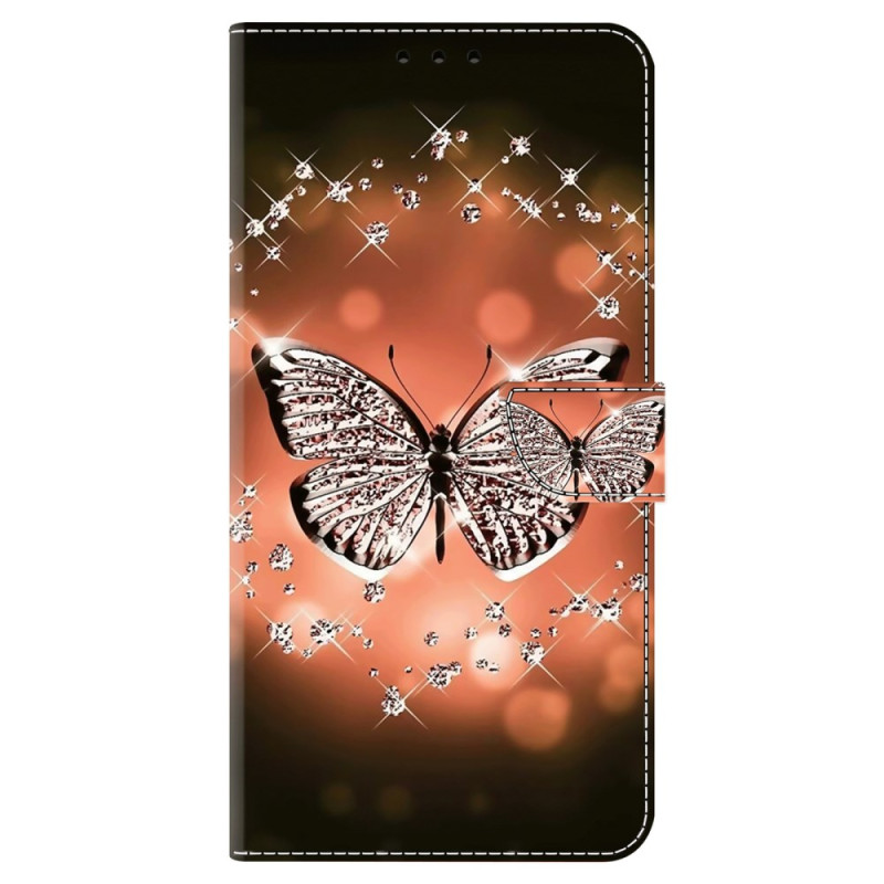 Capa Crystal Butterfly para Xiaomi Redmi 13C / Poco C65