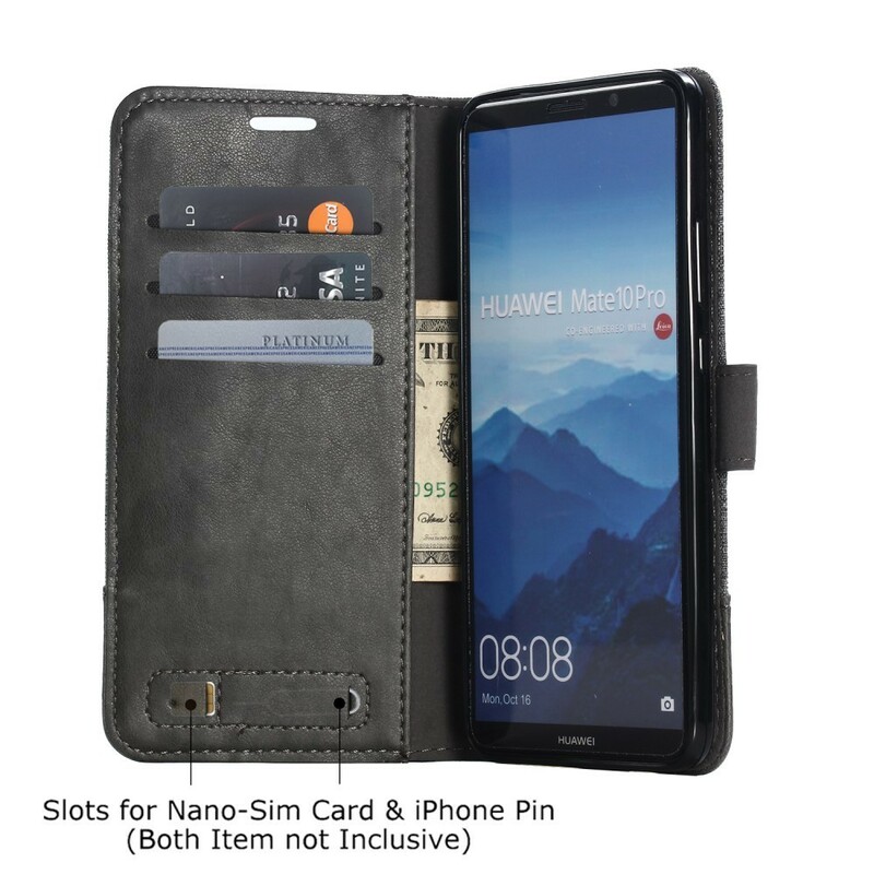 Huawei Mate 10 Pro Case Muxma Tecido e Efeito Couro Huawei Mate 10 Pro Case Muxma Tecido e Efeito Couro
