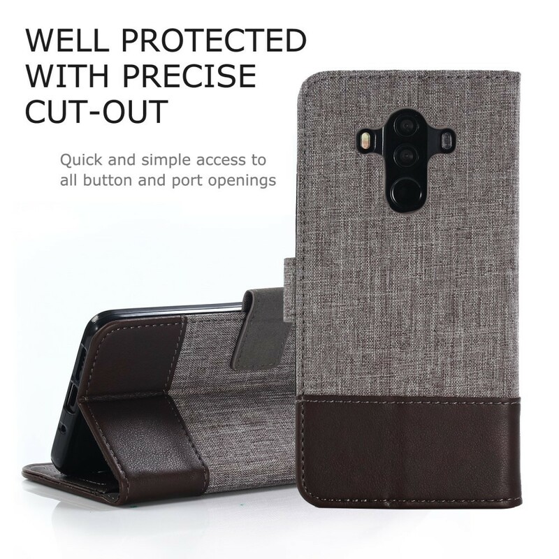 Huawei Mate 10 Pro Case Muxma Tecido e Efeito Couro Huawei Mate 10 Pro Case Muxma Tecido e Efeito Couro