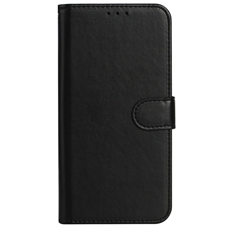 Capa Xiaomi Redmi 13C 4G/5G/Poco C65 em couro sintético liso com correia