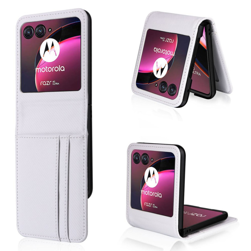 Capa Motorola Razr 40 Ultra Capa para cartão em fibra de carbono